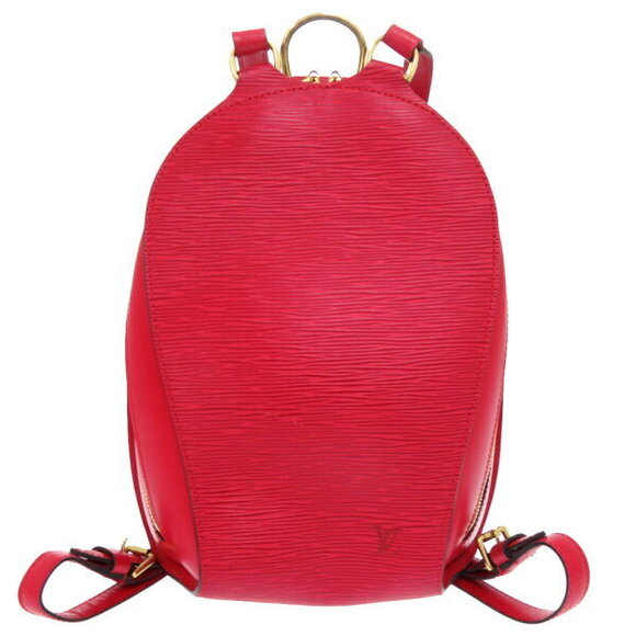 Louis Vuitton Handbags - Louis Vuitton Mabillon Epi Castilian Red Backpack Bag LV